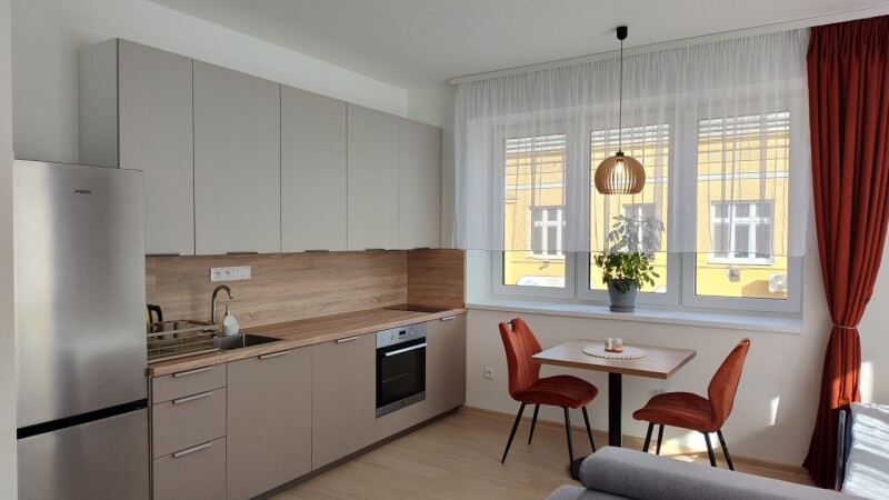 Modern kitchen and dinning table